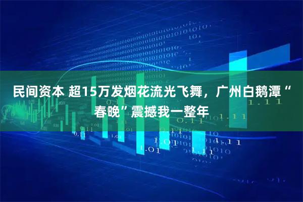 民间资本 超15万发烟花流光飞舞，广州白鹅潭“春晚”震撼我一整年